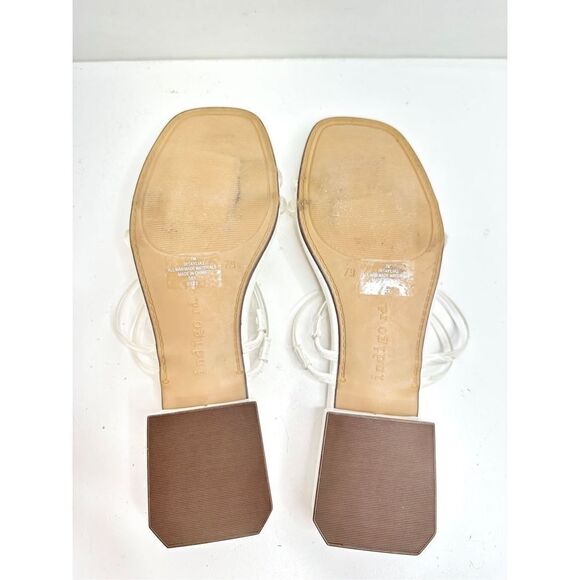 Indigo rd.‎ Women Size 7 Clear White Slide Block Heel Sandals - Picture 8 of 8